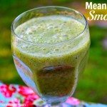 Mean Green Smoothie - tastes SO good, and it's REALLY good for you too! Don't let the color fool you - all the fruits cover up the taste of the spinach! Addicting!