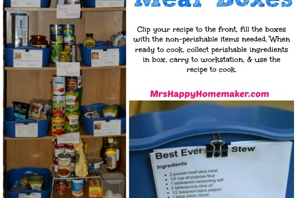 Menu Planner Organizing Boxes