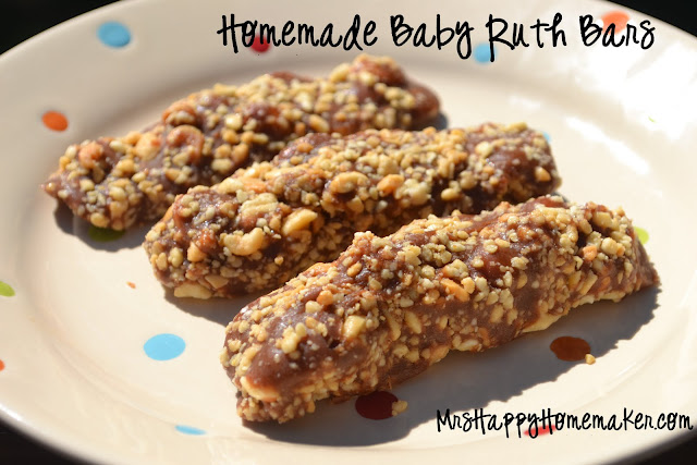 Homemade Baby Ruth Bars - Mrs Happy Homemaker