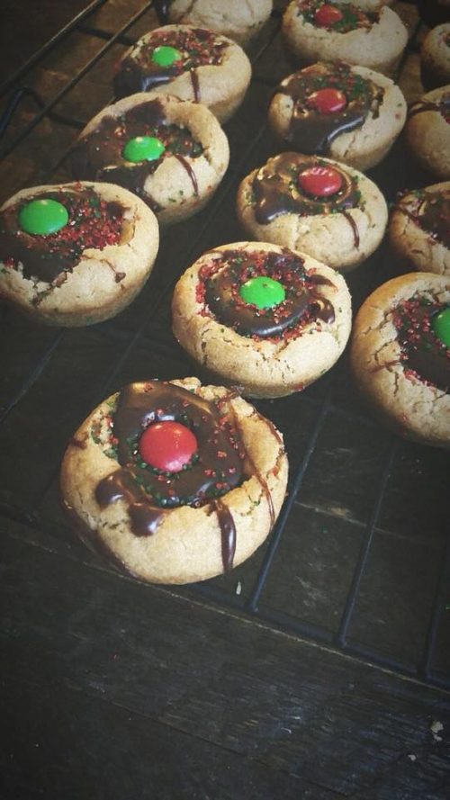 Mud Puddle Cookies - Peanut Butter cookies filled with decadent fudge!