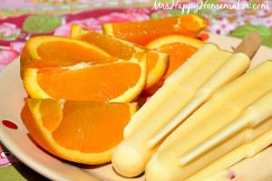 Homemade Creamsicles Orange Cream