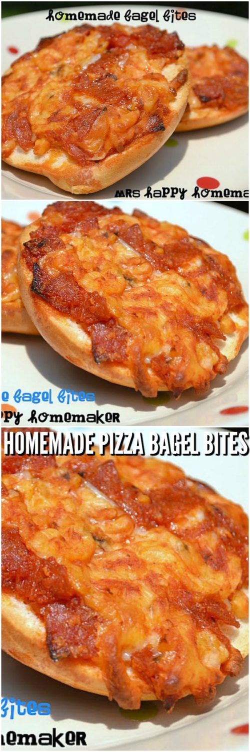 Homemade Pizza Bagel Bites