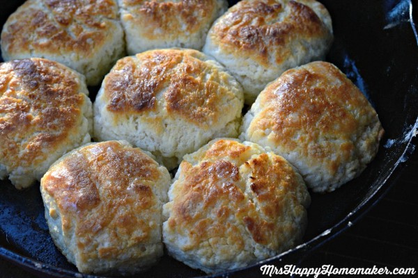 Mama's Best Ever Buttermilk Biscuits (pictured in the cast iron skillet)