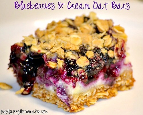 Blueberries & Cream Oat Bars