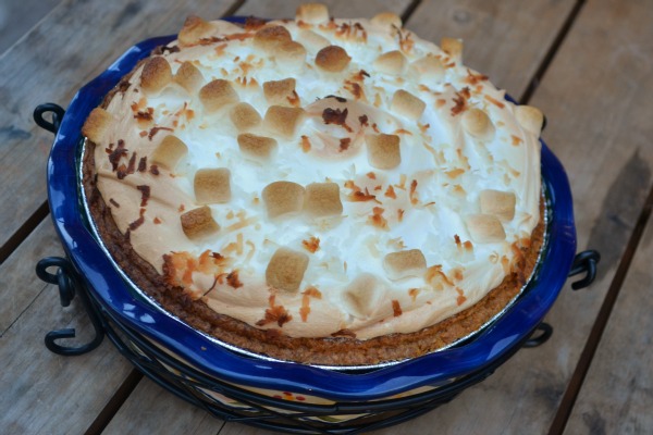 Sweet Potato Coconut Pie with Marshmallow Meringue - this recipe will take your traditional sweet potato pie to a whole new level. Everyone will rave & ask you for the recipe... and it's pretty to look at too! | MrsHappyHomemaker.com @thathousewife