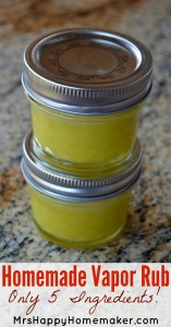 Homemade Vapor Rub - only 5 ingredients and it's AWESOME!
