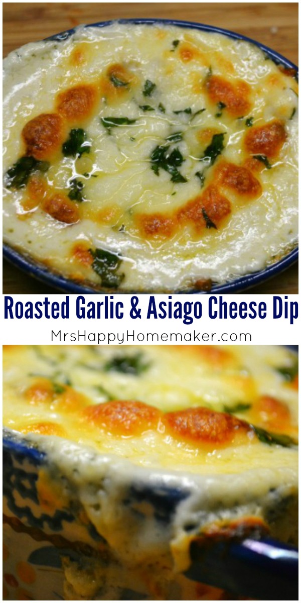 Roasted Garlic & Asiago Cheese Dip - BEST Cheese Dip by far!
