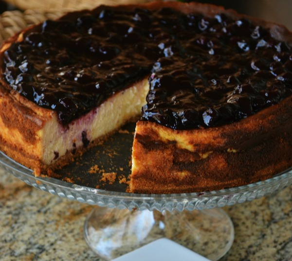 Lemon Cheesecake with Blueberry Topping