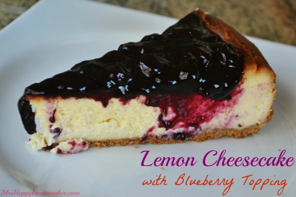 Lemon Cheesecake with Blueberry Topping 