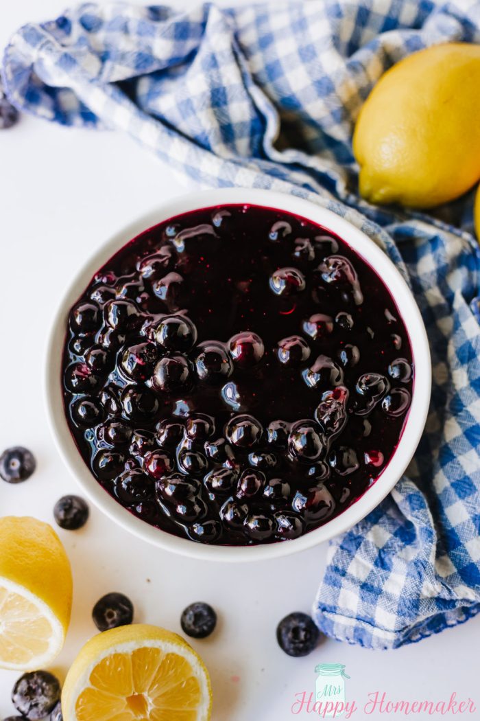 blueberry topping in a bowl