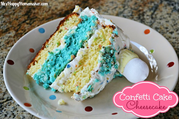 Confetti Cake Cheesecake - this would be perfect for a birthday, and it's so easy too!