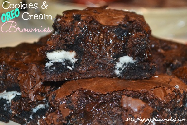 Cookies & Cream Fudgy Oreo Brownies - no other brownie can ever compare!!!!
