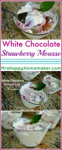 White Chocolate Strawberry Mousse - I can't put into words how GOOD THIS IS!! It's really EASY too!