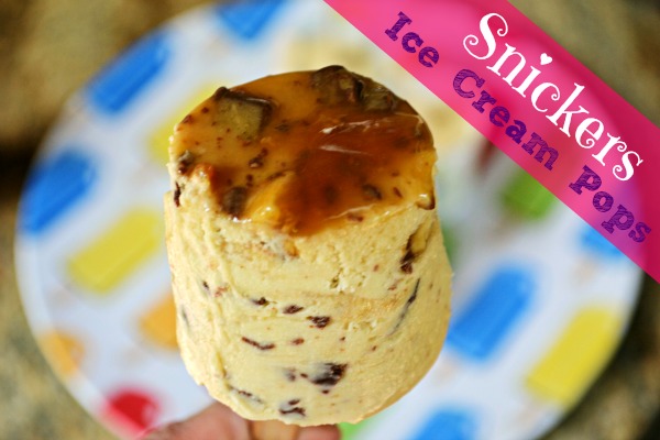 Snickers Ice Cream Pops - 3 Ingredients, Baby!