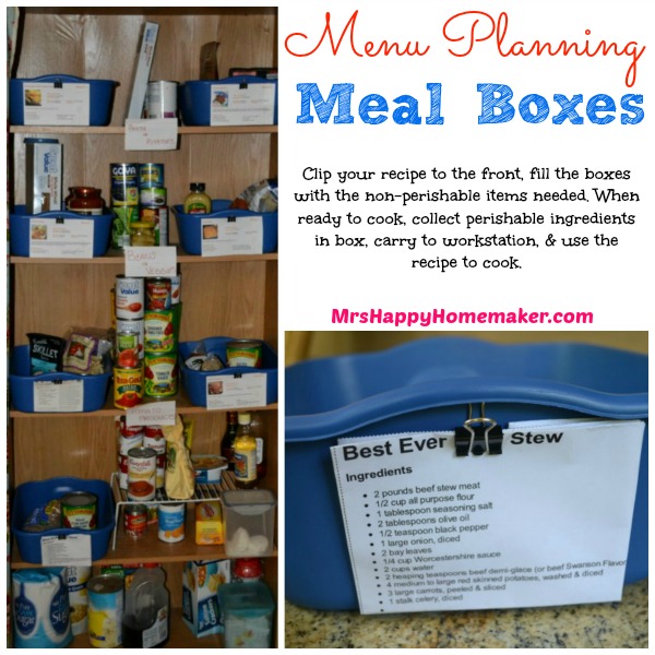 Menu Planning Meal Boxes
