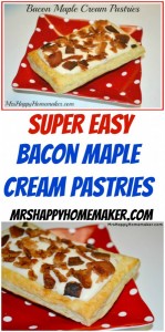 Super Easy Bacon Maple Cream Pastries