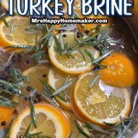 Turkey brine in a big pot