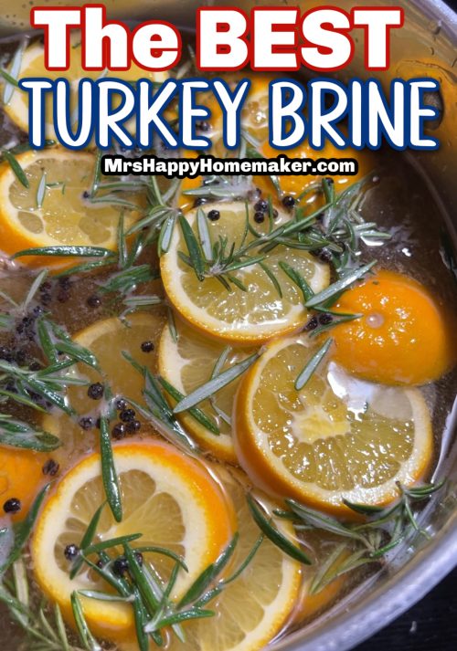 Turkey brine in a big pot