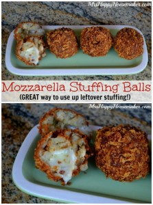 Mozzarella Stuffing Balls - great for leftover stuffing