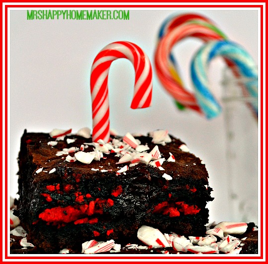 Candy Cane Fudgy Oreo Brownies