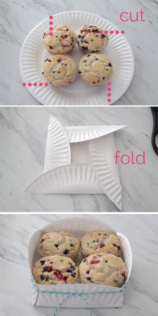 Paper Plate Muffin Holder