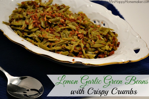 Lemon Garlic Green Beans with Crispy Crumbs