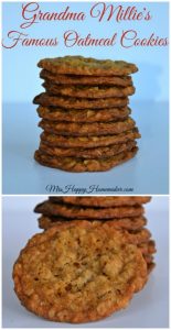 Grandma Millie's 'Famous' Oatmeal Cookies - a heritage recipe | MrsHappyHomemaker.com @mrshappyhomemaker