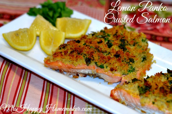 Lemon Panko Crusted Salmon