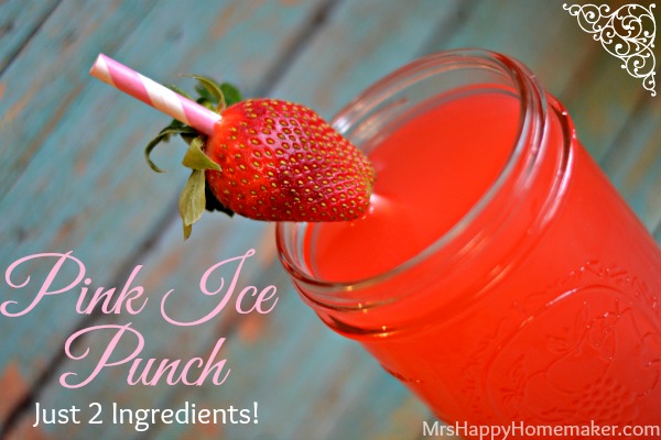 2 ingredient pink ice punch