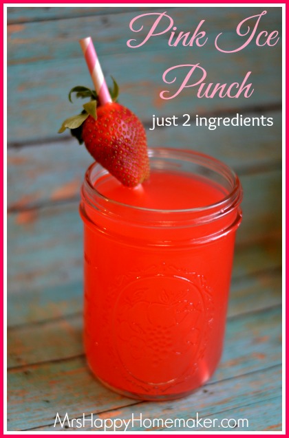 Pink Ice Punch - Just 2 Ingredients