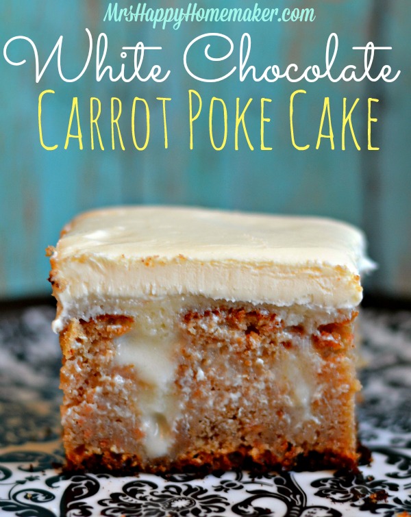White Chocolate Carrot Poke Cake