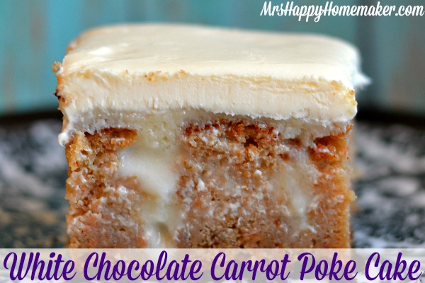 White Chocolate Carrot Poke Cake