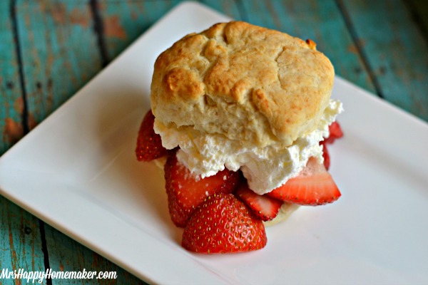 Strawberry Shortcake on cream biscuits