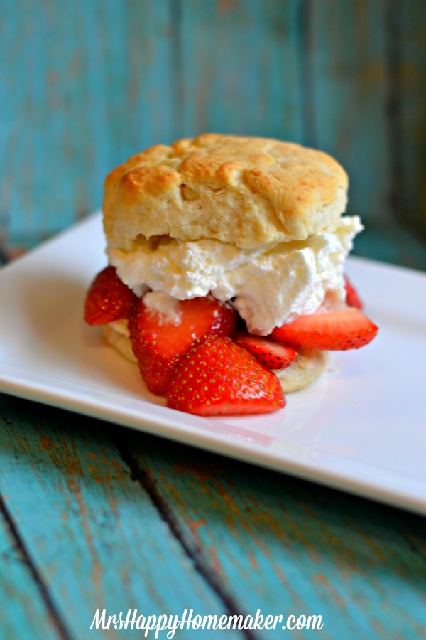 Strawberry Shortcake with cream biscuits