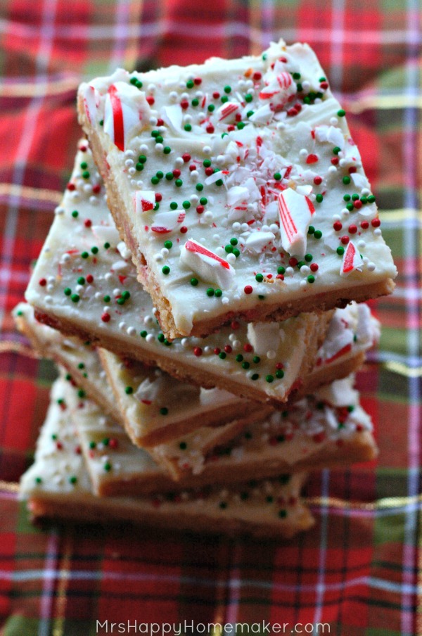 Candy Cane Cookie Bars