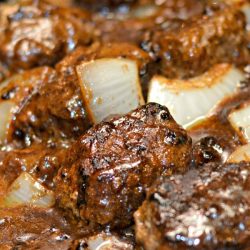 Smothered Salisbury Steak Meatballs