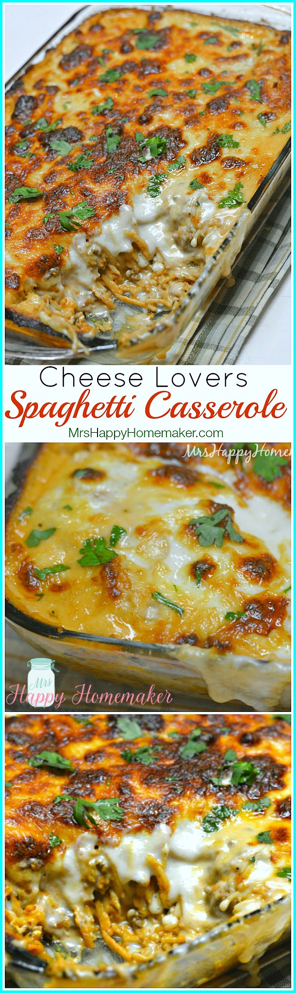 Cheese Lover's Spaghetti Casserole 