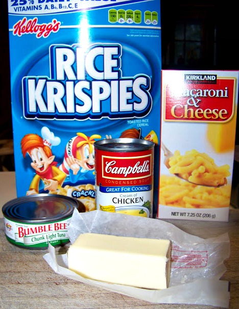 The ingredients you need to make Easy Tuna Mac & Cheese Casserole