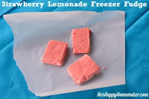 strawberry lemonade freezer fudge