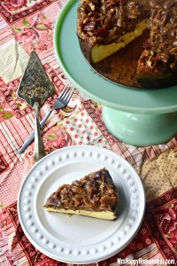 Maple Bacon Praline Cheesecake 0- This recipe won the grand prize in the 2015 Crown Maple Syrup Recipe contest!