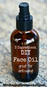 3 ingredient DIY face oil - great for anti-aging!