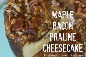 Maple Bacon Praline Cheesecake - This recipe won the grand prize in the 2015 Crown Maple Syrup Recipe contest!