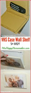 DIY VHS Case Wall Shelf
