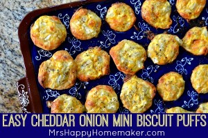 Cheddar Onion Mini Biscuit Puffs