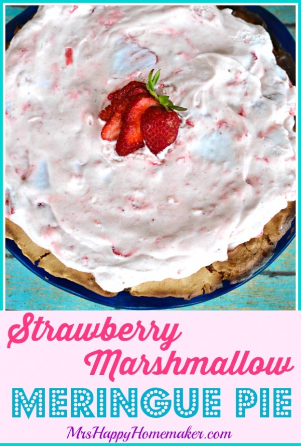 Strawberry Marshmallow Meringue Pie