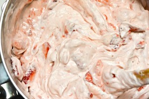 Strawberry Marshmallow Pie with Meringue Crust
