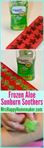Frozen Aloe Vera Sunburn Soothers | MrsHappyHomemaker.com @MrsHappyHomemaker