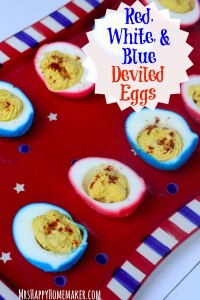 Red White and Blue Patriotic Deviled Eggs