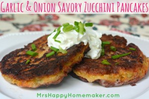 Garlic and Onion Savory Zucchini Pancakes