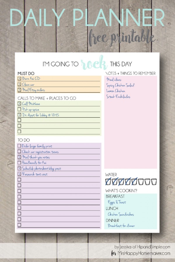 Daily Planner Free Printable1